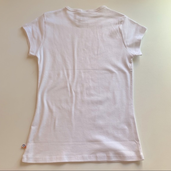 Akdmks White T Shirt Gold Tone Letters Glitter Studs Sz L NWT - Picture 9 of 11